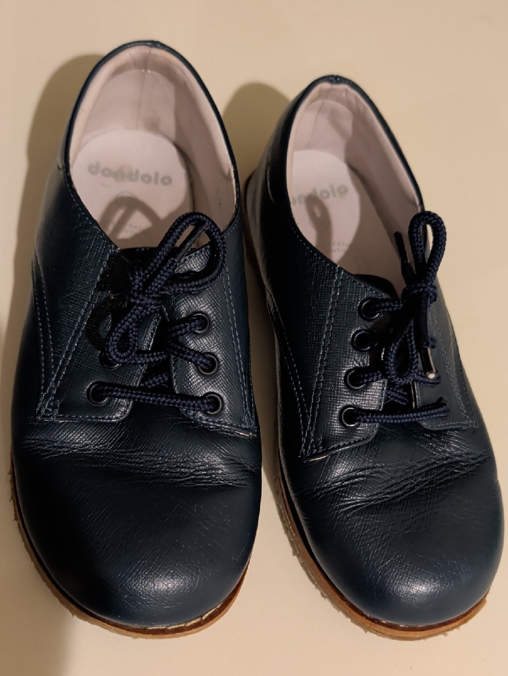 dondolo Kids Boy Lace-Up Shoes Leather Navy Blue Size 12